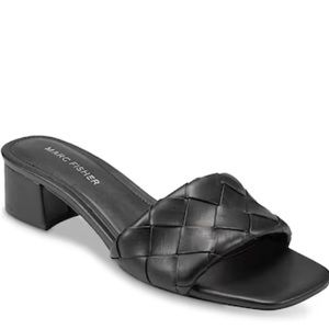 Marc Fisher Black Slide Sandal, Size 9.5